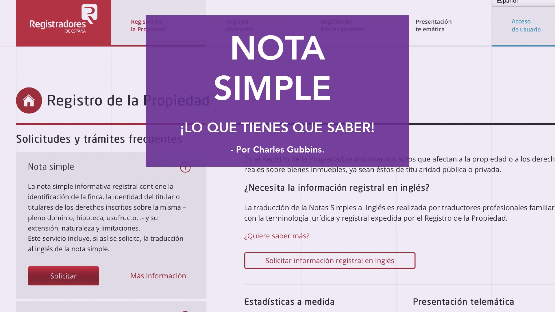¿Qué es una nota simple? - Inmobiliaria Noll & Partners Sotogrande